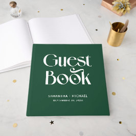 Tiefes Kienendekorativ-Schrift-Hochzeit Gästebuch