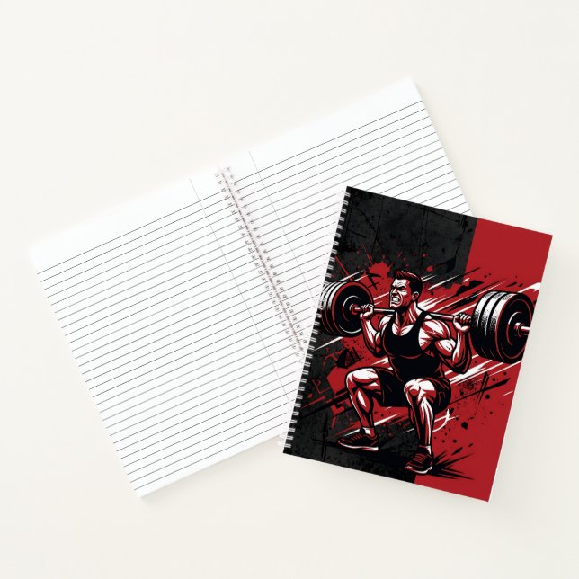 Tiefes Langhantel-Kniebeugen Notizbuch (Innenseite)