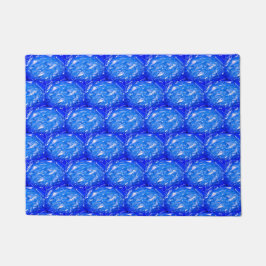 Tiefes Ozeanblau Geometrisch  Fußmatte