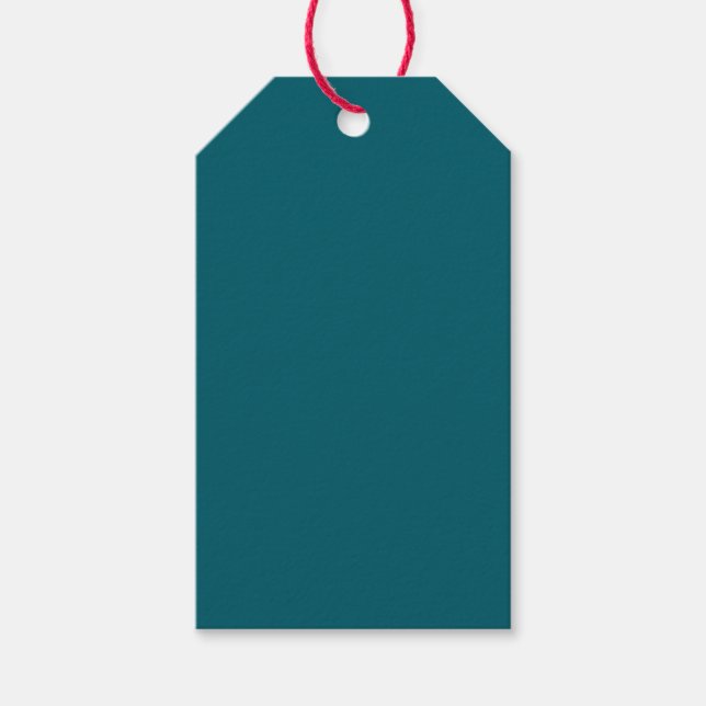 Tiefes Petrol-Geschenk-Tags Geschenkanhänger (Vorderseite)