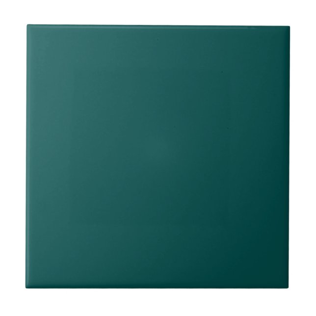 Tiefes Pfauenblau Fliese (Vorderseite)