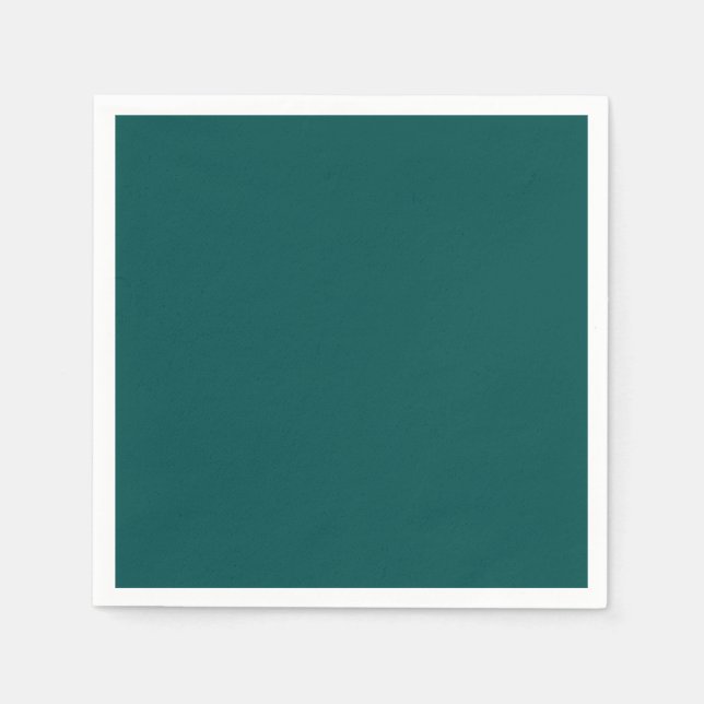 Tiefes Pfauenblau Serviette (Vorderseite)