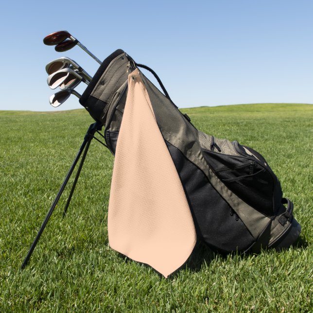 Tiefes Pfirsich Vollton Golfhandtuch (Gras)