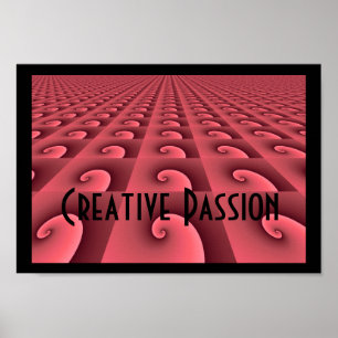 Tiefes Rosenmuster-Design - Kreative Leidenschaft Poster