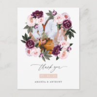 Tiefes Samt- & Rosé-Blumen-Hochzeits-Dankeschön