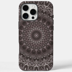 Tiefes Samt-Wasserfarben-Mandala in Brauntönen iPhone 16 Pro Max Hülle