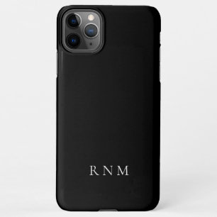 Tiefes Schwarz mit Name oder Monogramm-Set iPhone 11Pro Max Hülle