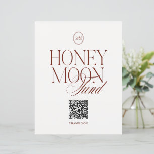 Tiefes Terrakotta-Hochzeitsgeschenk-QR-Schild