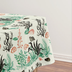 Tiefes tropisches Meer Korallenriff Seashell Wasse Tischdecke