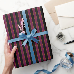 Tiefes vintage gestreiftes Muster Geschenkpapier R