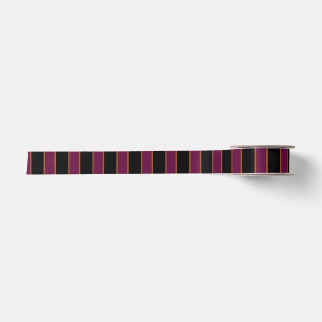 Tiefes Vintage-gestreiftes Rosa Satinband (Vorderseite)