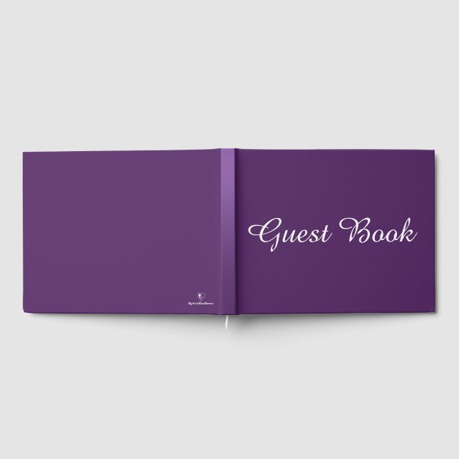 Tiefes Violett Gästebuch (Voll)
