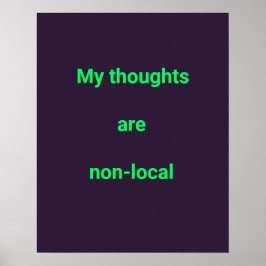 Tiefes Violett Türkis Quanten Grafik Poster