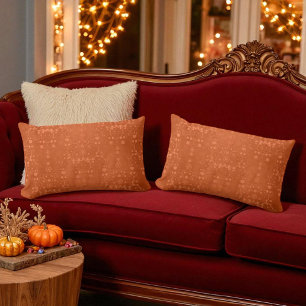 Tiefgebranntes Orange Extravagant Damask Muster Lendenkissen
