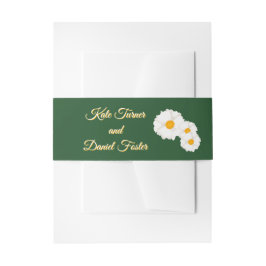 Tiefgrüne Florale Hochzeit Einladungsbanderole