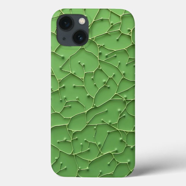 Tiefgrüne organische texturierte iPhone-Hülle Case-Mate iPhone Hülle (Rückseite)