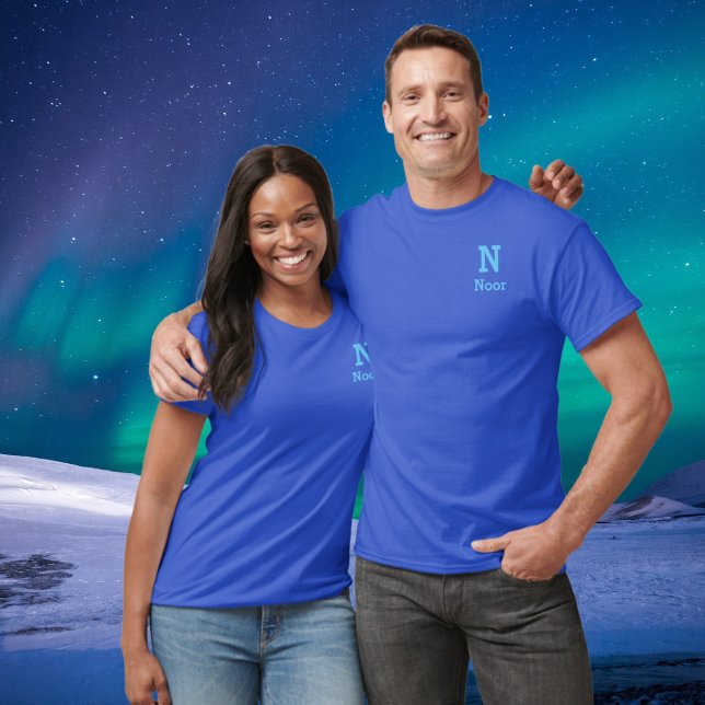 tiefköniglich & himmelblau personalisiert T-Shirt (Von Creator hochgeladen)