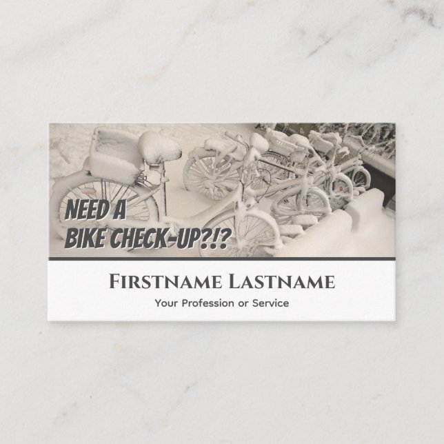 Tiefkühlbikes für Fahrradreparaturläden Visitenkarte (Vorderseite)
