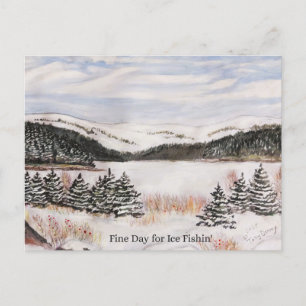 Tiefkühlsee-Landschaft NL Kanada Feiertagspostkarte