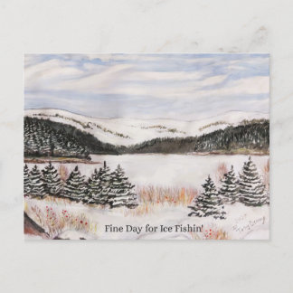 Tiefkühlsee-Landschaft NL Kanada Feiertagspostkarte