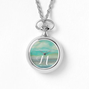 Tiefland-Strand I des Monogramm-  Armbanduhr