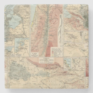 Tieflander Atlas-Karte Steinuntersetzer