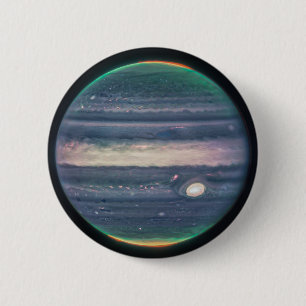 Tiefraum-Planet-Galaxie-Runder Knopf Button
