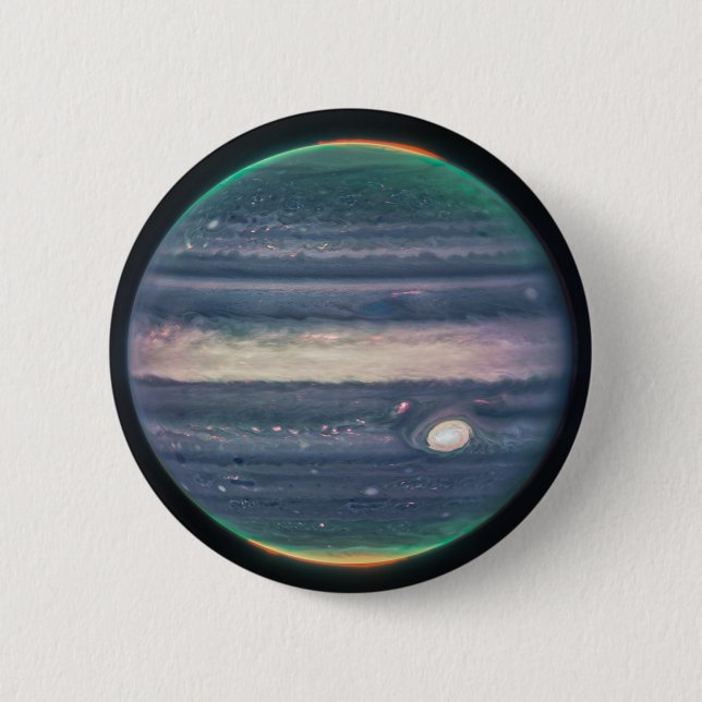 Tiefraum-Planet-Galaxie-Runder Knopf Button (Vorderseite)