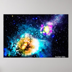 Tiefraumgalaxie Poster