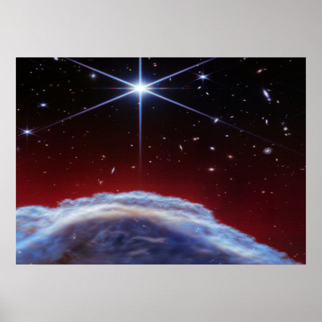 Tiefraumnebel und Sternenburst Kosmos Poster (Vorne)