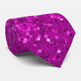 Tiefrosa Glamour-Faux-Glitter-Muster Krawatte