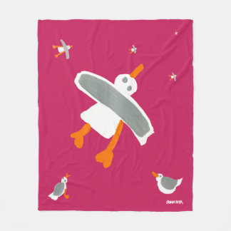 Tiefrosa John-Farbstoff-Seemöwe-Fleece-Decke Fleecedecke