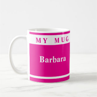 Tiefrosa personalisierte Tasse
