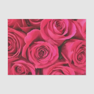 Tiefrosa Rosen des rosigen Vintagen Seidenpapier