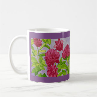 Tiefrosa RosenWatercolor Kaffeetasse