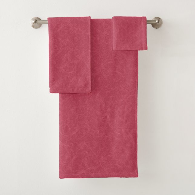 Tiefrosa Textur-Wirbelmuster Badhandtuch Set (Insitu)