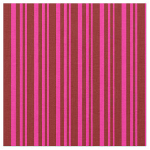Tiefrosa- und Maroon-Linien/Streifen-Muster Stoff