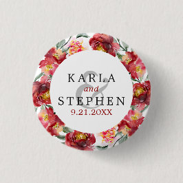 Tiefrote Gartenrahmen für Blume Button