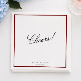 Tiefrote Rand Hochzeitsservietten Serviette