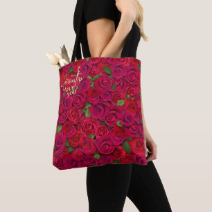 Tiefrote Rosenmuster Ich liebe dich mit individuel