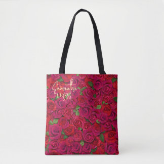 Tiefrote Rosenmuster Ich liebe dich mit individuel