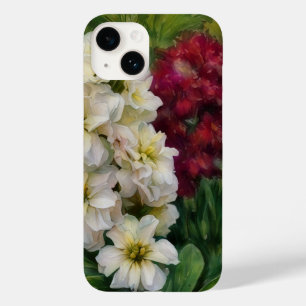 Tiefrote und weiße Blumen Kunst-Handyhülle Case-Mate iPhone 14 Hülle