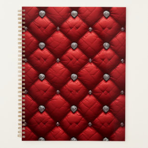 Tiefrote wattierte reiche dimensionale Details Planer