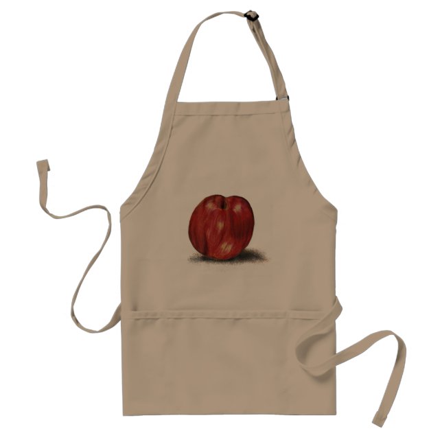 Tiefrotes Apple Schürze (Vorne)