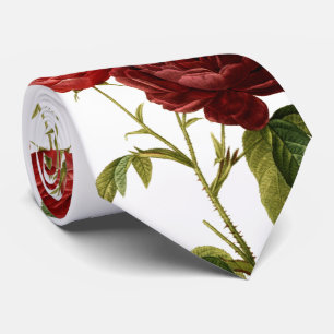 Tiefrotes Vintages Rosenmalen Krawatte