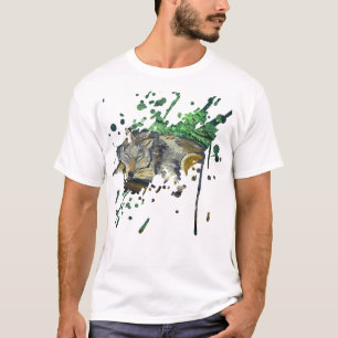 Tiefschlaf - handgefertigtes Kunstwerk T-Shirt