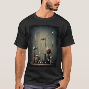Tiefsee-Angeln im Vintage-Stil Angelruten 2 T-Shirt