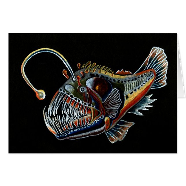 Tiefsee-Angler-Fische alle occations Karte (Vorderseite (Horizontal))