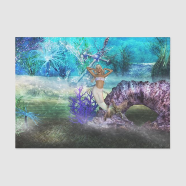 Tiefsee-Meerjungfrau Seidenpapier (Vorderseite)