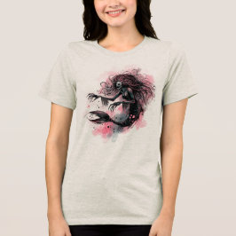 Tiefsee-Meerjungfrau Tri-Blend Shirt